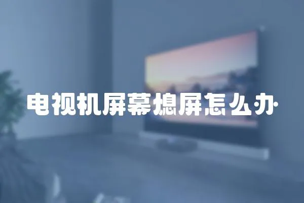 電視機屏幕熄屏怎么辦