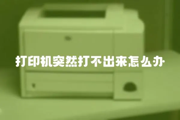 打印機突然打不出來怎么辦