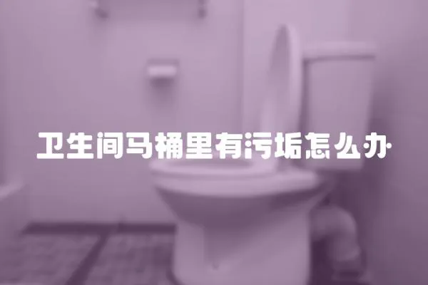 衛生間馬桶里有污垢怎么辦