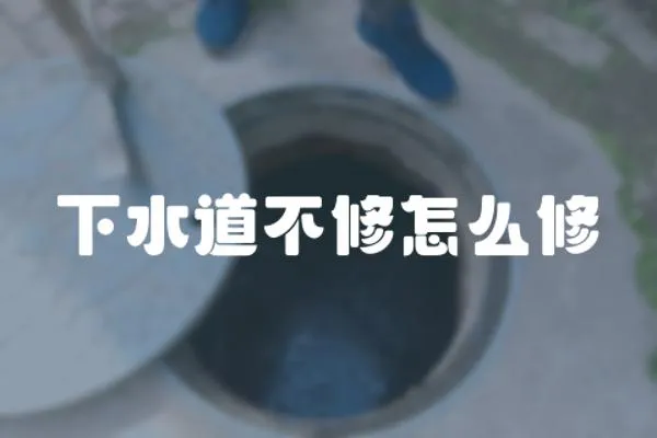 下水道不修怎么修