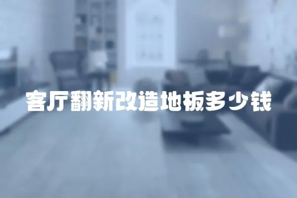 客廳翻新改造地板多少錢