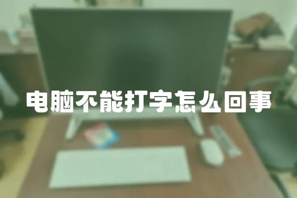 電腦不能打字怎么回事