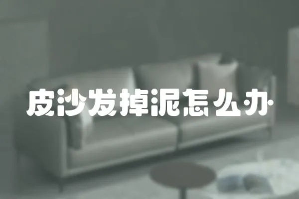 皮沙發掉泥怎么辦