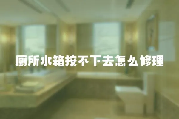 廁所水箱按不下去怎么修理