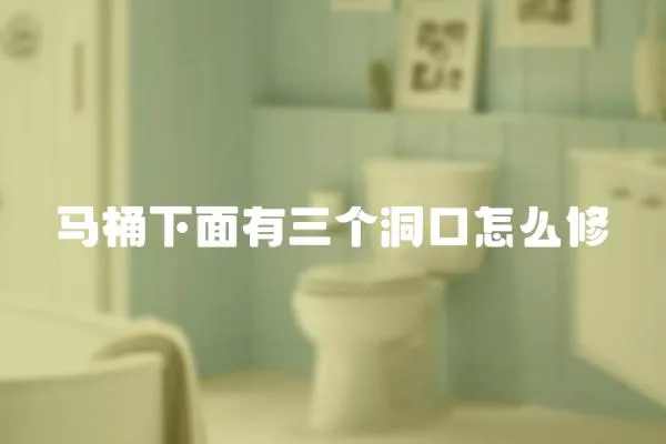 馬桶下面有三個洞口怎么修
