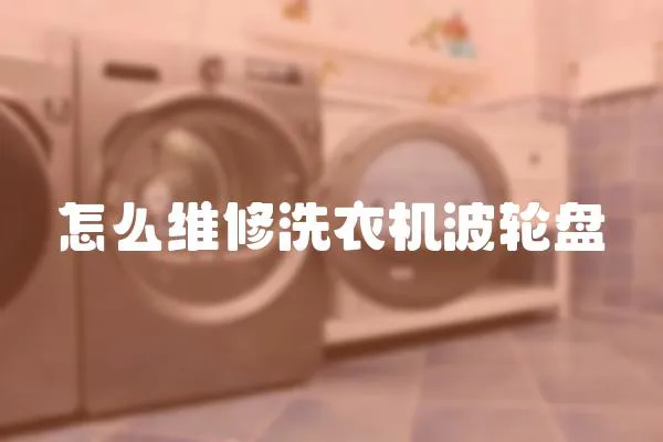 怎么維修洗衣機波輪盤
