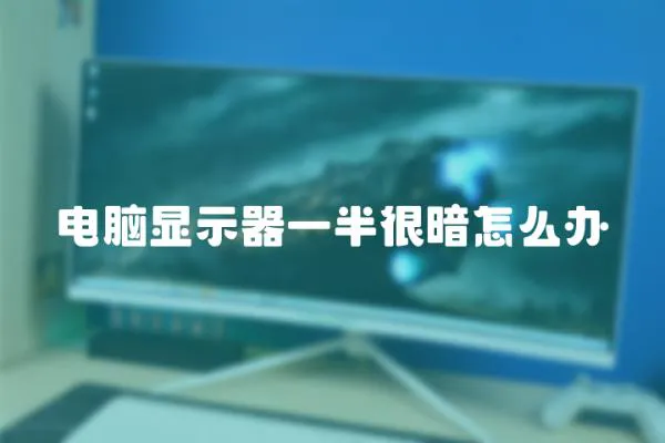 電腦顯示器一半很暗怎么辦