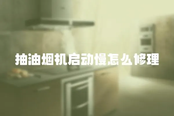 抽油煙機啟動慢怎么修理