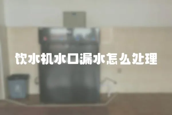 飲水機水口漏水怎么處理