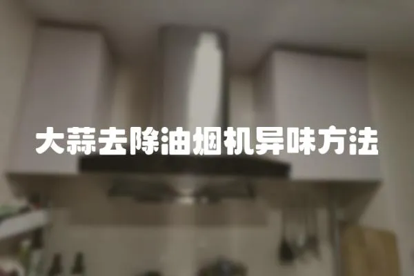 大蒜去除油煙機異味方法