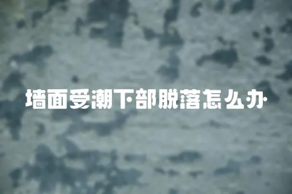 墻面受潮下部脫落怎么辦