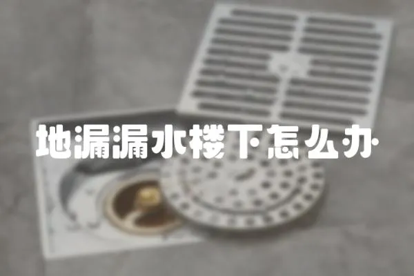 地漏漏水樓下怎么辦