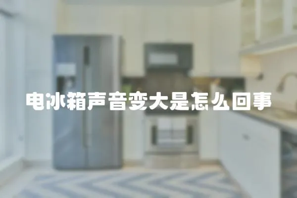 電冰箱聲音變大是怎么回事