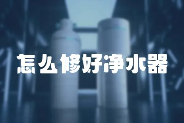怎么修好凈水器
