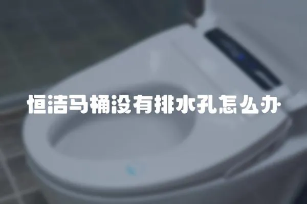 恒潔馬桶沒有排水孔怎么辦