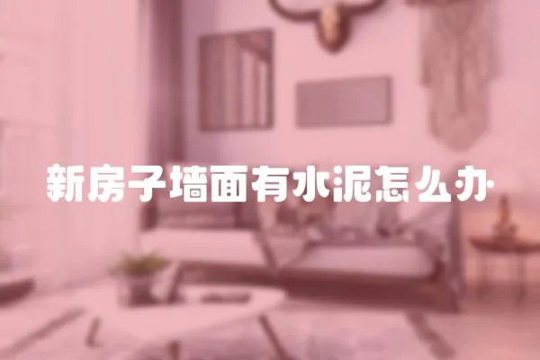 新房子墻面有水泥怎么辦
