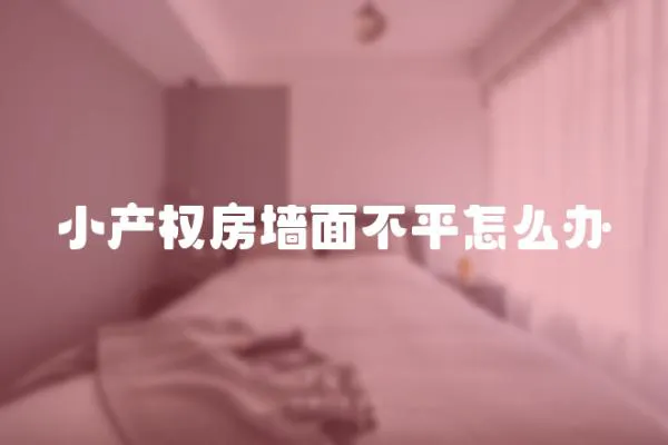 小产权房墙面不平怎么办