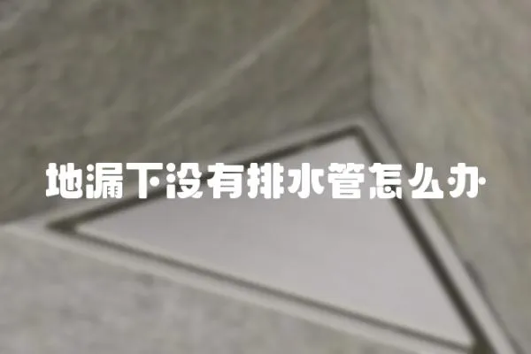 地漏下沒有排水管怎么辦