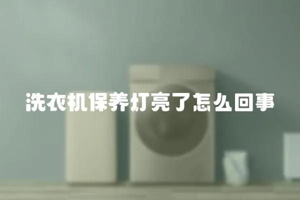 洗衣機保養(yǎng)燈亮了怎么回事