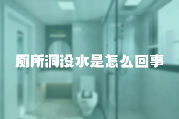 廁所洞沒水是怎么回事