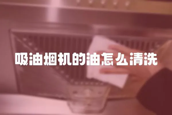 吸油煙機的油怎么清洗
