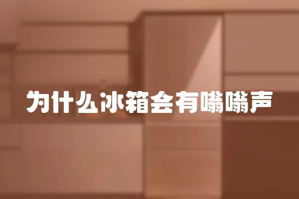 為什么冰箱會有嗡嗡聲