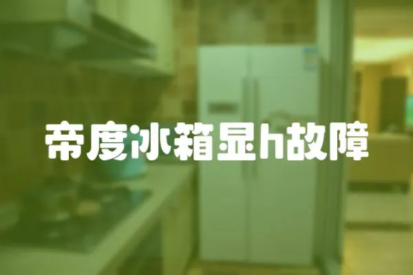 帝度冰箱顯h故障