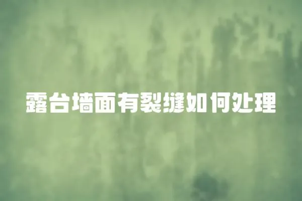 露臺墻面有裂縫如何處理