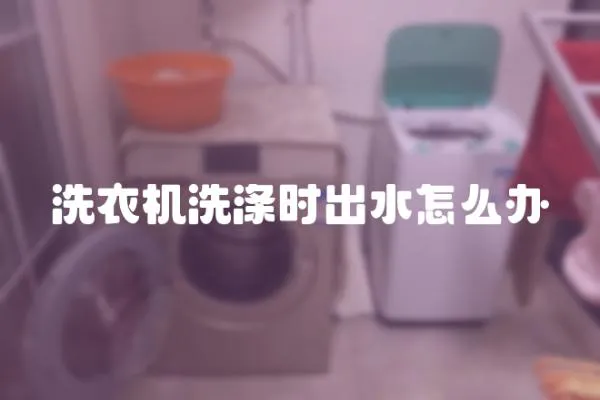 洗衣機洗滌時出水怎么辦