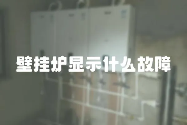 壁掛爐顯示什么故障