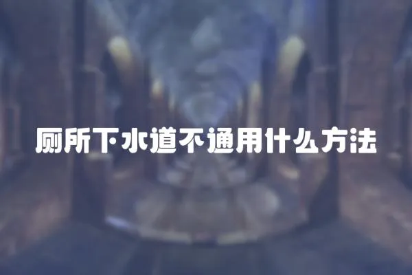 廁所下水道不通用什么方法