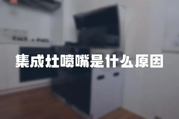 集成灶噴嘴是什么原因