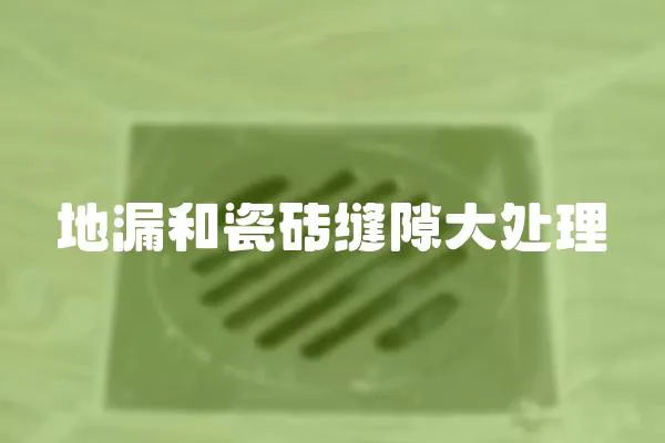 地漏和瓷磚縫隙大處理