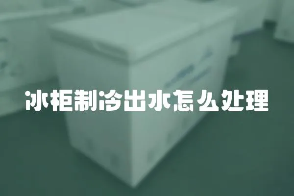 冰柜制冷出水怎么處理