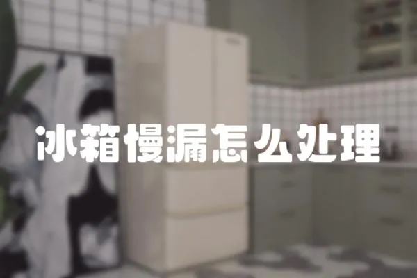 冰箱慢漏怎么處理