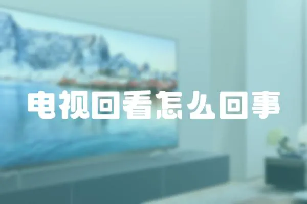 電視回看怎么回事