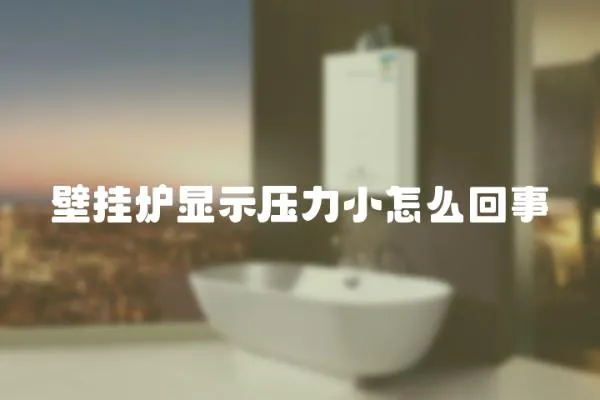壁掛爐顯示壓力小怎么回事