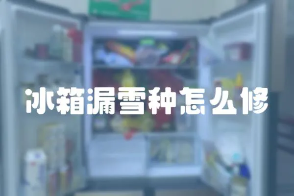 冰箱漏雪種怎么修