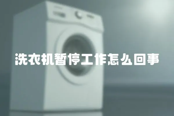 洗衣機暫停工作怎么回事