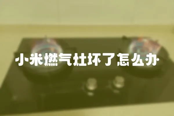 小米燃氣灶壞了怎么辦
