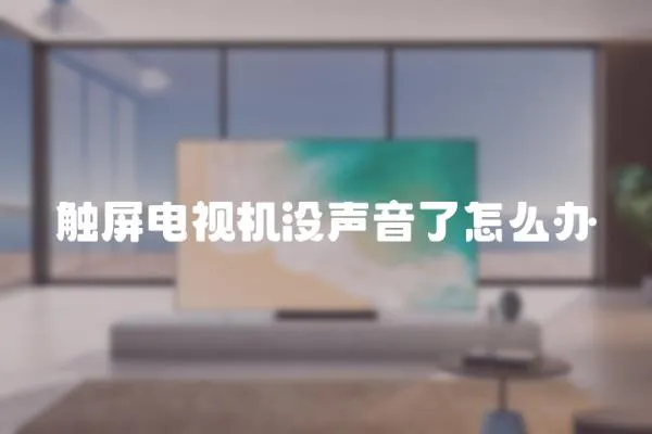 觸屏電視機沒聲音了怎么辦