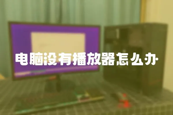 電腦沒有播放器怎么辦