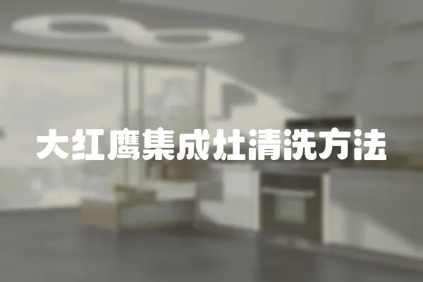 大紅鷹集成灶清洗方法