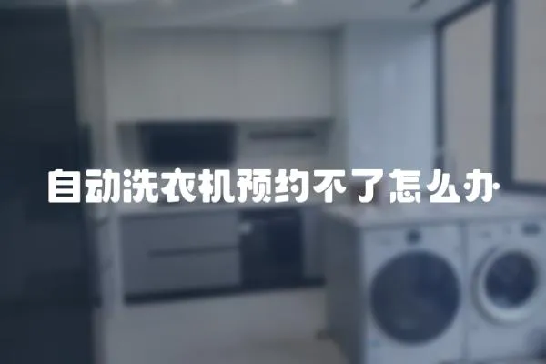 自動洗衣機預約不了怎么辦