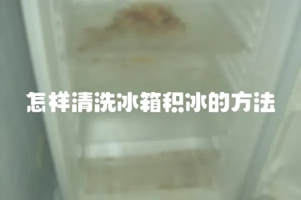 怎樣清洗冰箱積冰的方法