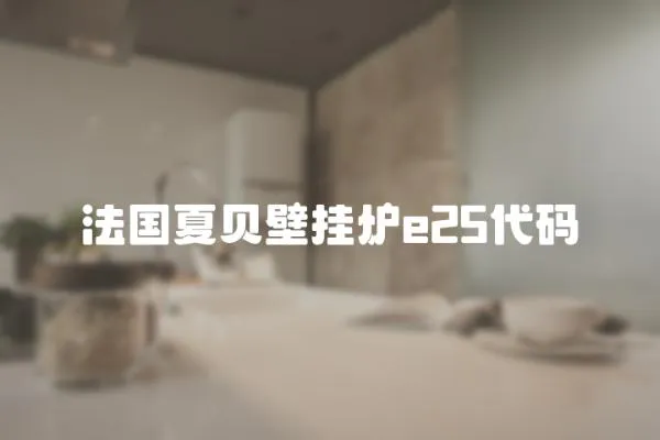 法國(guó)夏貝壁掛爐e25代碼
