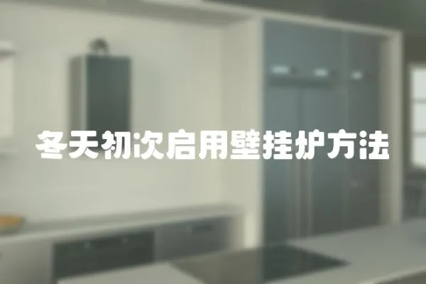 冬天初次啟用壁掛爐方法