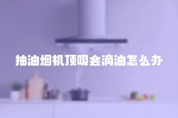 抽油煙機頂吸會滴油怎么辦