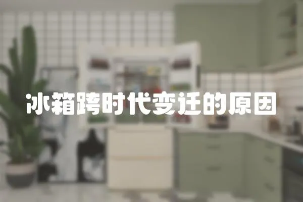 冰箱跨時代變遷的原因