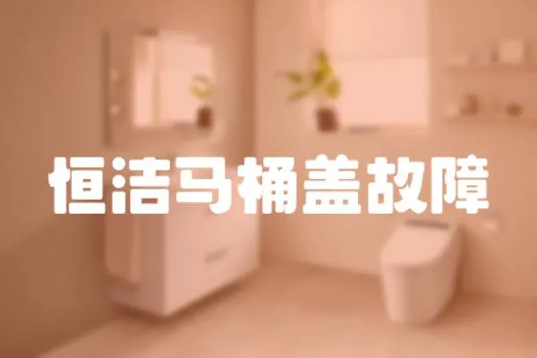 恒潔馬桶蓋故障